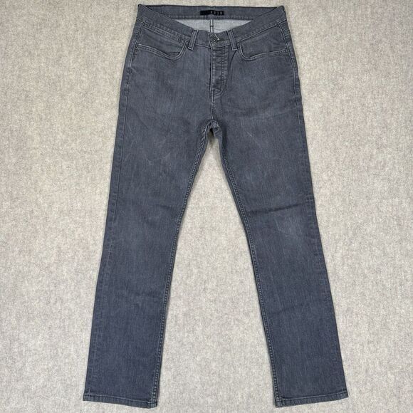 Krew Jeans Mens 32x32 Black Klassic Button Fly Stretch‎ Button Grunge Designer - Picture 1 of 11